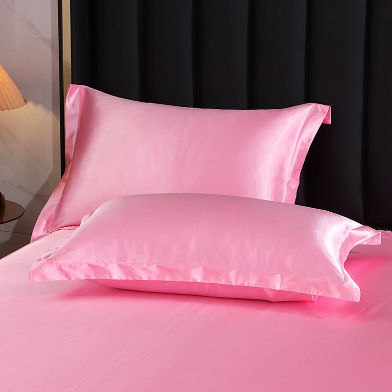 Simulation Silk Pillowcase 48x74cm Polyester Princess Powder 48x74cm [pair]