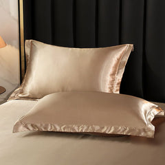 Simulation Silk Pillowcase 48x74cm Polyester Princess Powder 48x74cm [pair]