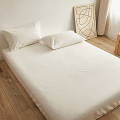 Poem Snack Moon - Cotton Fitted Sheet - White - 120x200