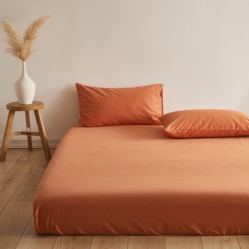 Poem Snack Moon - Cotton Fitted Sheet - Cream/Orange - 245x270