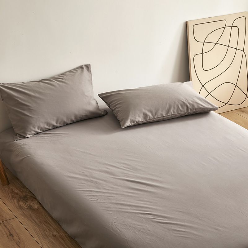 Poem Snack Moon - Cotton Fitted Sheet - Grey - 180x200