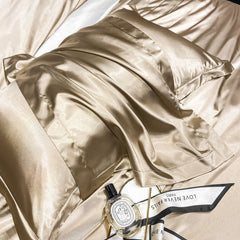 Satin Pillowcase Polyester Solid Color 48x74cm Bean paste 48x74cm one pack