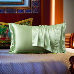 Satin Pillowcase - Green - Solid Colour - Lover Grass - 48x74cm
