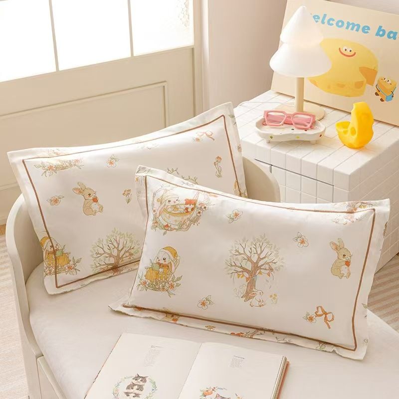 Cotton Cartoon Pillowcase - Naughty Bunny - 30x50cm