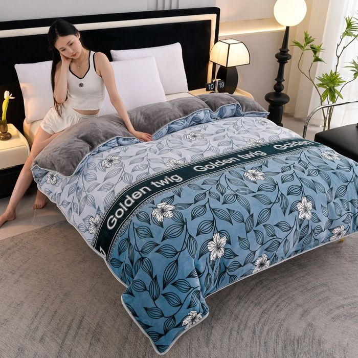 Velvet Quilt Cover - Double - Gardenia Blooming - 220x240cm