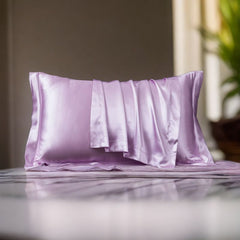 Satin Pillowcase - Purple - 1-Pack - Taro - Polyester Satin Pillowcase - 48x74cm