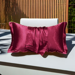 Satin Pillowcase - 1-Pack - Burgundy - Upgraded - 48x74cm