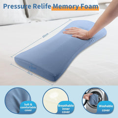 Neck friend Lumbar Pillow Memory Foam Support Light Gray 58*26*5.5cm