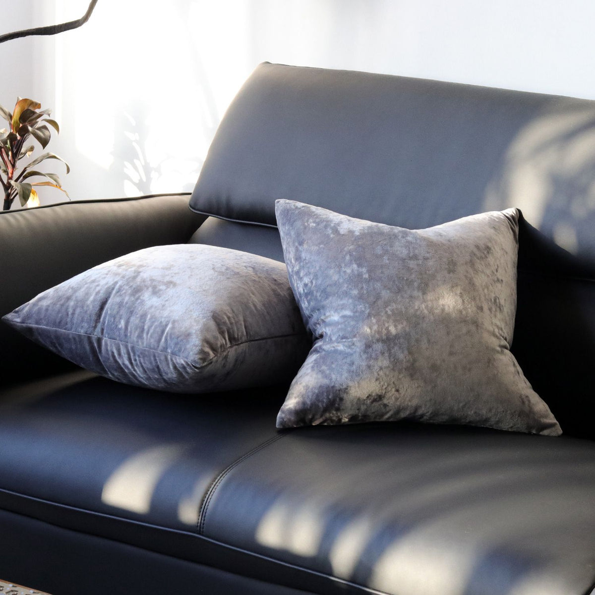 Ice Velvet Pillow Cover Polyester Solid Color 30x50cm Dark Gray 30*50cm without pillow core