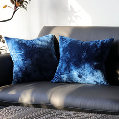 Ice Velvet Pillow Cover Polyester Solid Color 30x50cm Navy Blue 50*50cm without pillow core