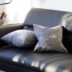Ice Velvet Pillow Cover Polyester Solid Color 30x50cm Dark Gray 45*45cm without pillow core
