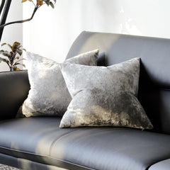 Ice Velvet Pillow Cover Polyester Solid Color 30x50cm Light Gray 40*40cm without pillow core