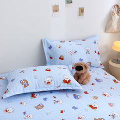Yuan sheng Home Textiles Fitted Sheet Pure Cotton. Cartoon white bear 200cm/220cm thin mattress model