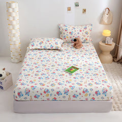 Yuan sheng Home Textiles Cartoon Dog 40s Cotton. Blue cat 90cm/190cm thin mattress model