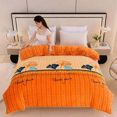 Velvet Quilt Cover - Double - Velvet Leaf Quilt Cover - 150x200cm