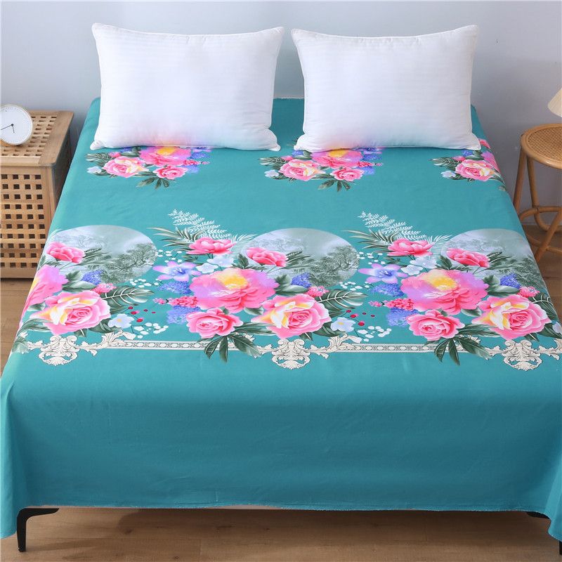 Duoxiao - Floral Quilt Cover - Pink/Blue - Grid - 200x230cm - Image 2