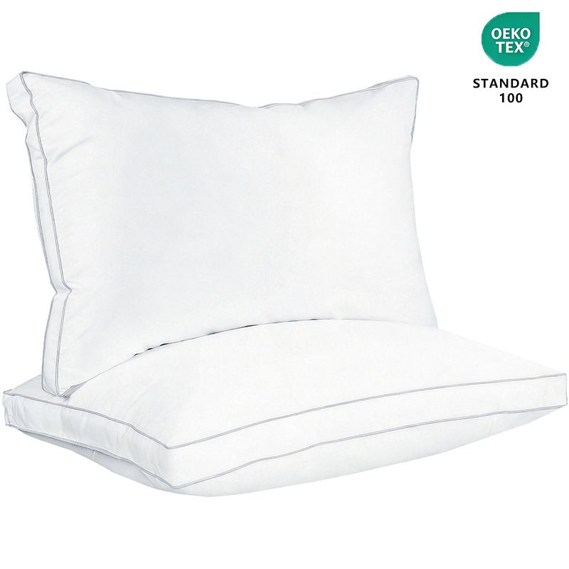 Sleep talk Pillow White Fiber Neck Support Standard King (Pack of 2)36×18in,91 × 46cm，2495g