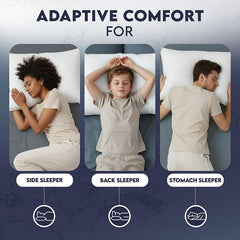 Sleep talk Pillow White Fiber Neck Support Standard Grey European (Pack of 2)24×24in，61 × 61cm，2495g
