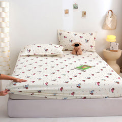 Yuan sheng Home Textiles Pure Cotton Cartoon Dog Sheet Cartoon white bear 150*200cm standard model