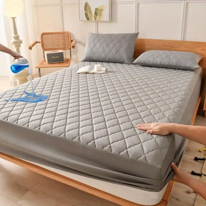 Waterproof Brushed Polyester Fitted Sheet Mattress grey 140*200cm [single fitted sheet]