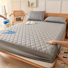 Waterproof Brushed Polyester Fitted Sheet Mattress green 90*200cm [single fitted sheet]