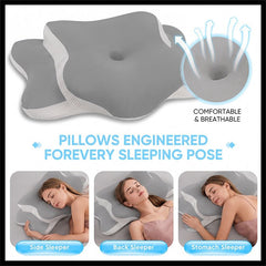 Dream Nest Butterfly Memory Foam Pillow Dark Gray