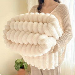 Flannel Sofa Blanket Office Blanket Living Room Throw Comfortable Blanket - Pink - Size M 100-150cm