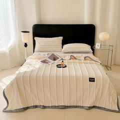 A-Class Rabbit Fur Blanket Soft Blanket Home Decor Blanket Comfortable Blanket - Beige - Size S  150-200cm