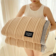 A-Class Rabbit Fur Blanket Soft Blanket Home Decor Blanket Comfortable Blanket - Ice blue - Size L  200-230cm