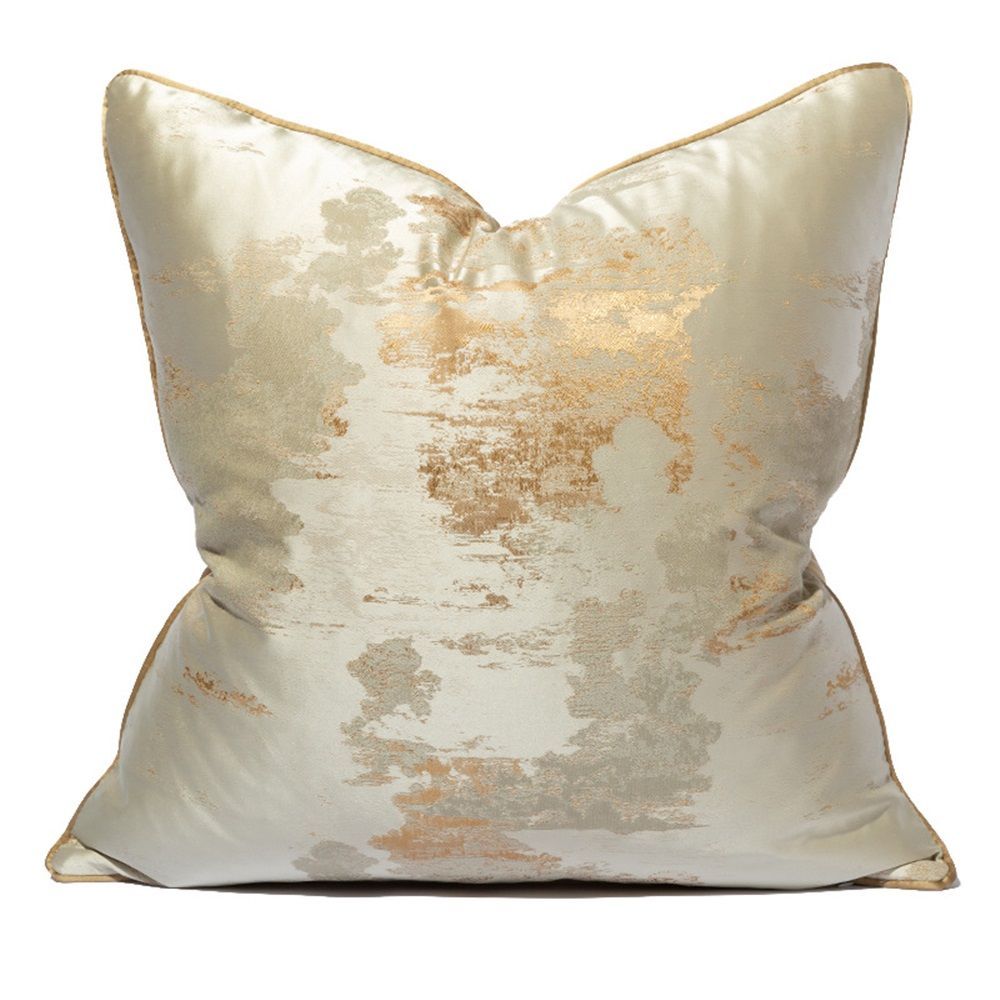 Gold Decorative Luxurious Throw Pillow Covers Jacquard Square Cushion Cases Pillowcase for Bed Sofa Couch Chair Car Home Deco
