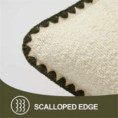 Throw Pillow Covers Decorative 45*45cm Pack of 2 Cotton Thread Stitching Edges Solid Dyed Soft Chenille Cushion Cases for Cou