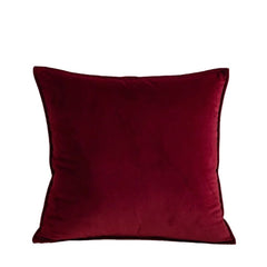 2 Pack Velvet Decorative Throw Pillow Covers, 18"x18", Modern, Indoor Use, Bedroom & Living Room （burgundy）
