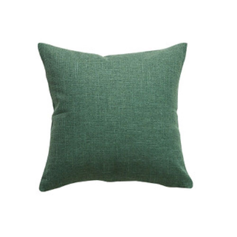 Pack of 2 Throw Pillow Covers Decorative 18 X 18 Inches Cozy Cushion Cases for Couch Sofa Bed Living Room Home Green（Only pil