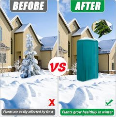 Plant Covers Freeze Protection, 1 Packs 47"W x 71"H Large Frost Cloth Blankets with Zipper Drawstring, Reusable Frost Tree Co