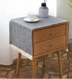 Bedside Table Cover - Coffee Table Cover with Tassel Top, Bedside Table Bedside Bedroom Bedside Living Room Small Tablecloth 
