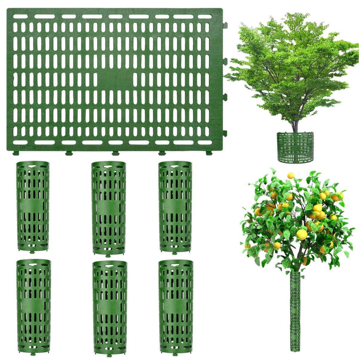 Tree Trunk Protector Guard - 6Pcs Splicable Bark Protectors, Breathable Wildlife Protection  Plant bark anti gnawing artifact