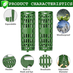 Tree Trunk Protector Guard - 6Pcs Splicable Bark Protectors, Breathable Wildlife Protection  Plant bark anti gnawing artifact