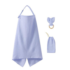 Nursing Cover for Baby Breastfeeding, Cotton Breathable with Arch Neckline for Women, Outward breastfeeding shawl covering cl