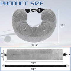 2-Pack Stuffable Travel Neck Pillow, Velvet Travel Pillow for Extra Luggage, Stuffable Pillow with Adjustable Neck Size, Trav