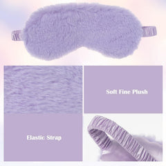 4 Pack Plush Sleep Mask Soft Comfortable Blindfold Eye Cover for Sleepover Gift Birthday Party Favors, Silky Fabric on The Ba