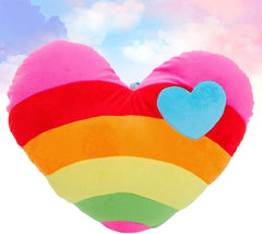 Rainbow Heart Shaped Pillow Rainbow Throw Pillow Heart Shape Dining Room Sofa Cushion Dining RoomSoft Bedroom Decor, 35x32x8c