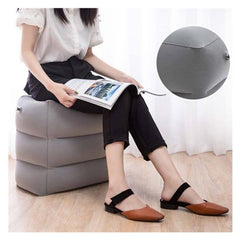 Footrest Pillow Aeroplane car Bus Pillow Inflatable Travel footrest Pillow footrest Rest Pillow (Dark Gray)