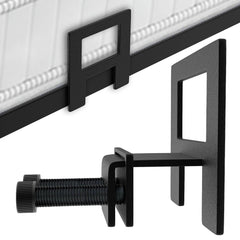 Non Slip Mattress Gaskets for Bed Frame, 6 pcs Mattress Holder in Place Gripper, Anti-Slip Baffle Fit for Metal Bed Frames, Black