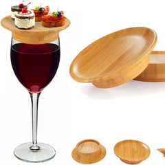 4Pcs Wine Glass Charcuterie Topper, Wine Glass Charcuterie Board Topper, Charcuterie Wine Glass Topper, Bamboo Wine Glass