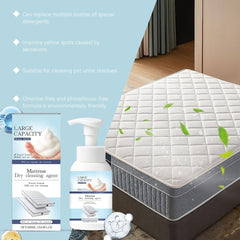 Mattress Dry Cleaning Agent, 300ml 10.14 Fl Oz Mattress Stain Remover, No-Rinse Dry Cleaning Foam for Couch, Carpet & Upholstery Fabric