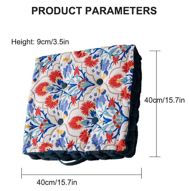 Floor Pillow,Square Pillows Seating for Adults,Bohemmia Style Yoga Cushion Floor Pad for Home Bay Window Party Garden Decorat