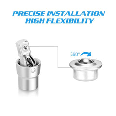 2pcs Ball Transfer Bearings,Stainless Steel Universal Base Metal Ball Bearing Casters Mounted Bearing