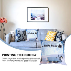 1pc Short Plush Autumn Winter Pillow case Square Pillows  Decorate Pillow Cushion Cushion Pillow case Printing Household