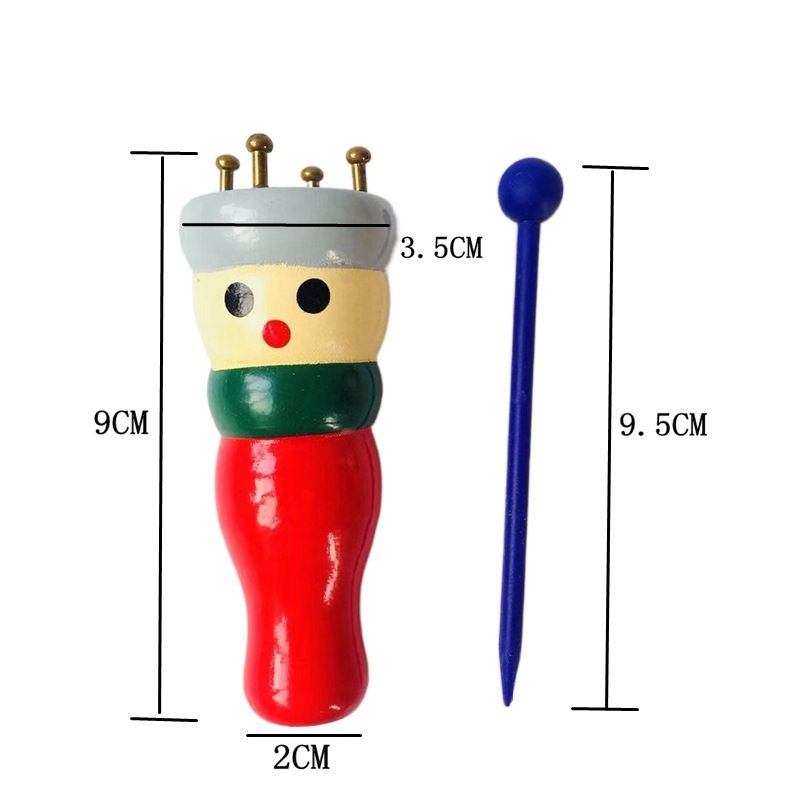 French Knitter Tool 2 Pack, Wooden Knitting Dolly Set Spool Knitting Doll for Children, Daughter, Grandkids, Knitting Loom