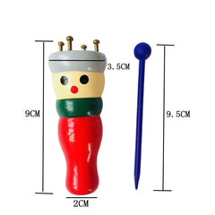 French Knitter Tool 2 Pack, Wooden Knitting Dolly Set Spool Knitting Doll for Children, Daughter, Grandkids, Knitting Loom
